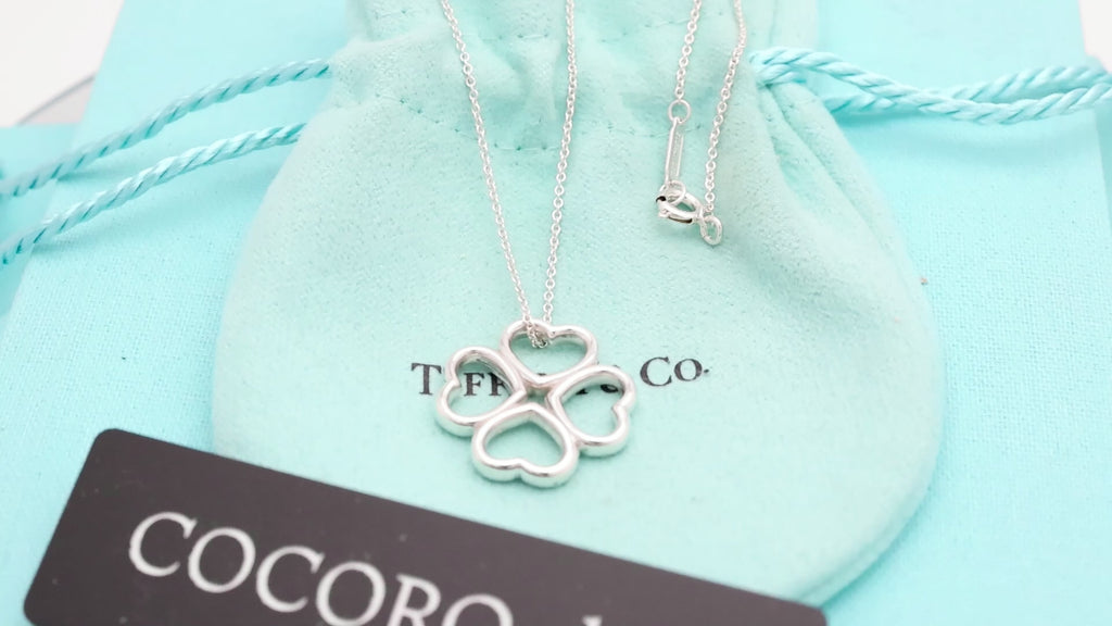 TIFFANY&Co. クローバー ハート ネックレス AG925