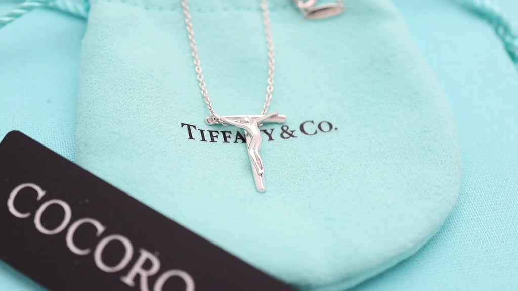 Tiffany & Co. Crucifix Cross Necklace Pendant Sterling Silver 925