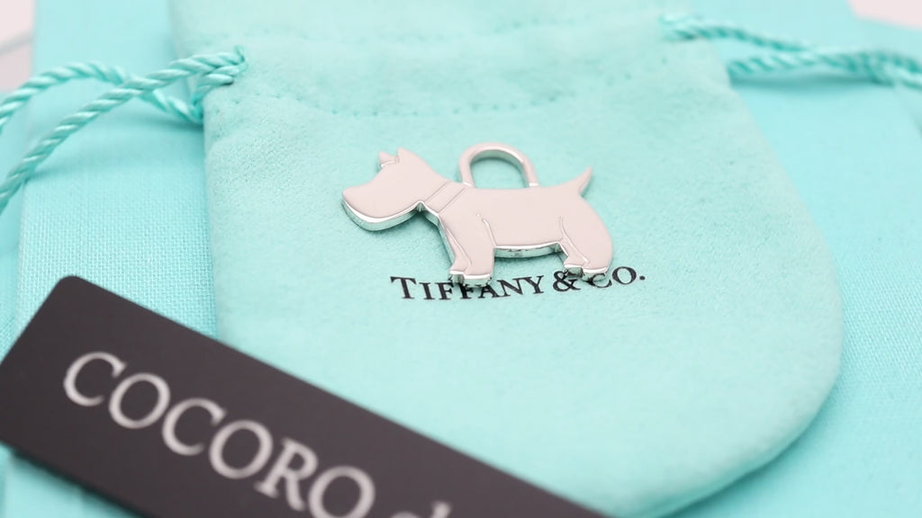  Tiffany & Co. Scottie Terrier Dog Pendant Charm Sterling Silver 925 