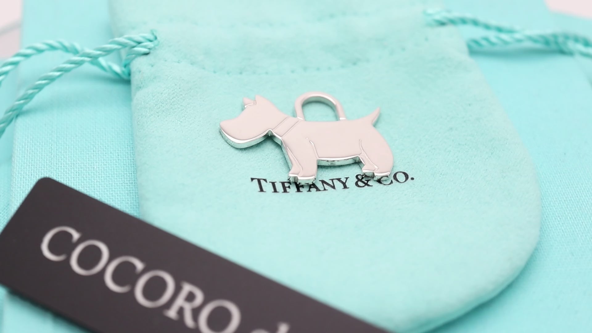  Tiffany & Co. Scottie Terrier Dog Pendant Charm Sterling Silver 925 