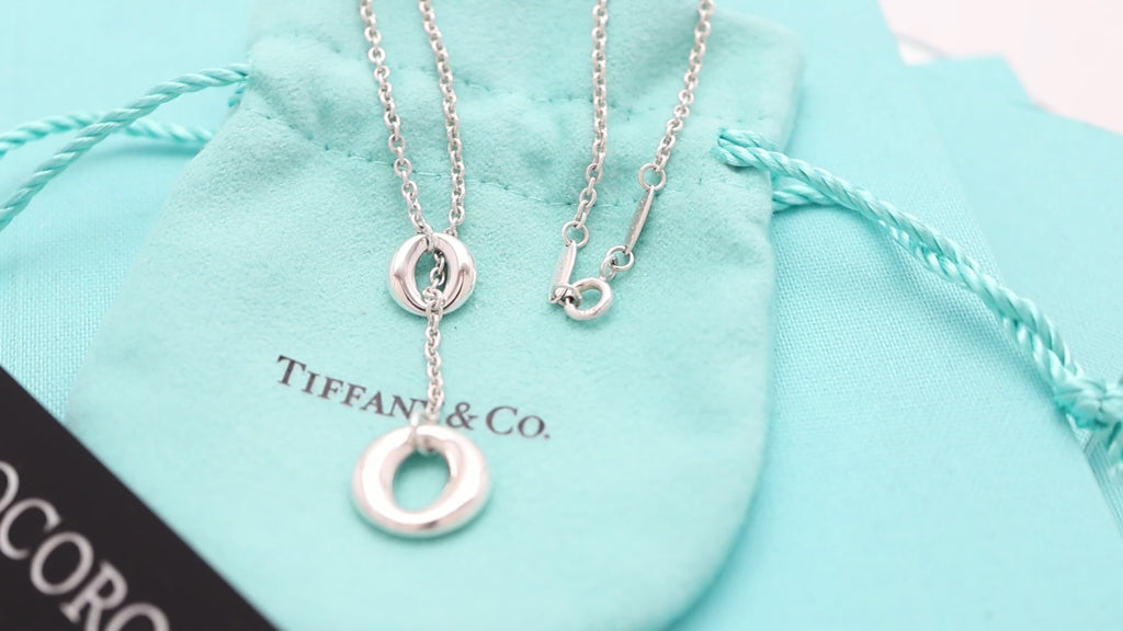 Tiffany & Co. Elsa Peretti Sevillana Lariat Necklace Sterling Silver 925