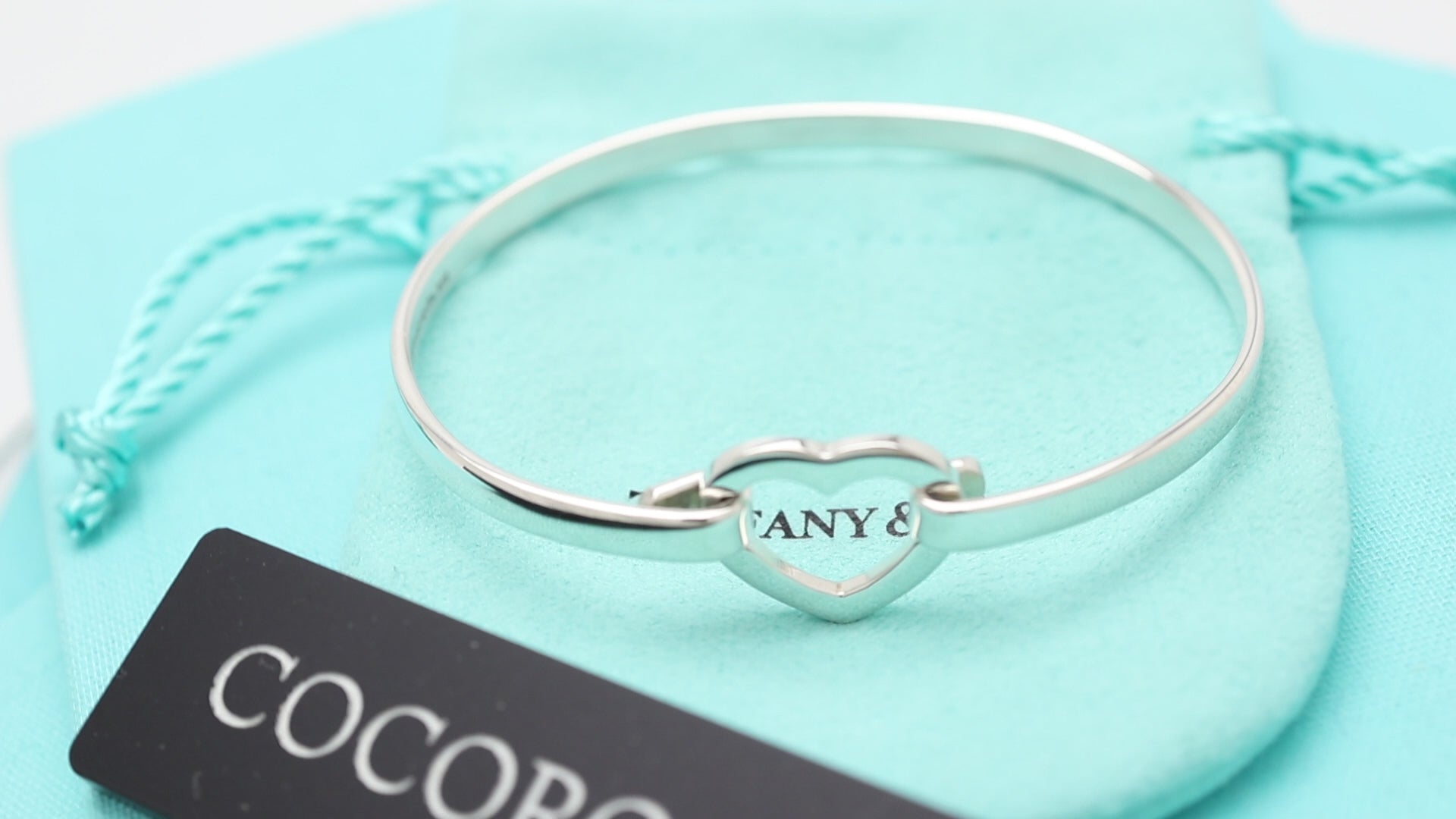 TIFFANY&Co. ハート リンク バングル ブレスレット AG925