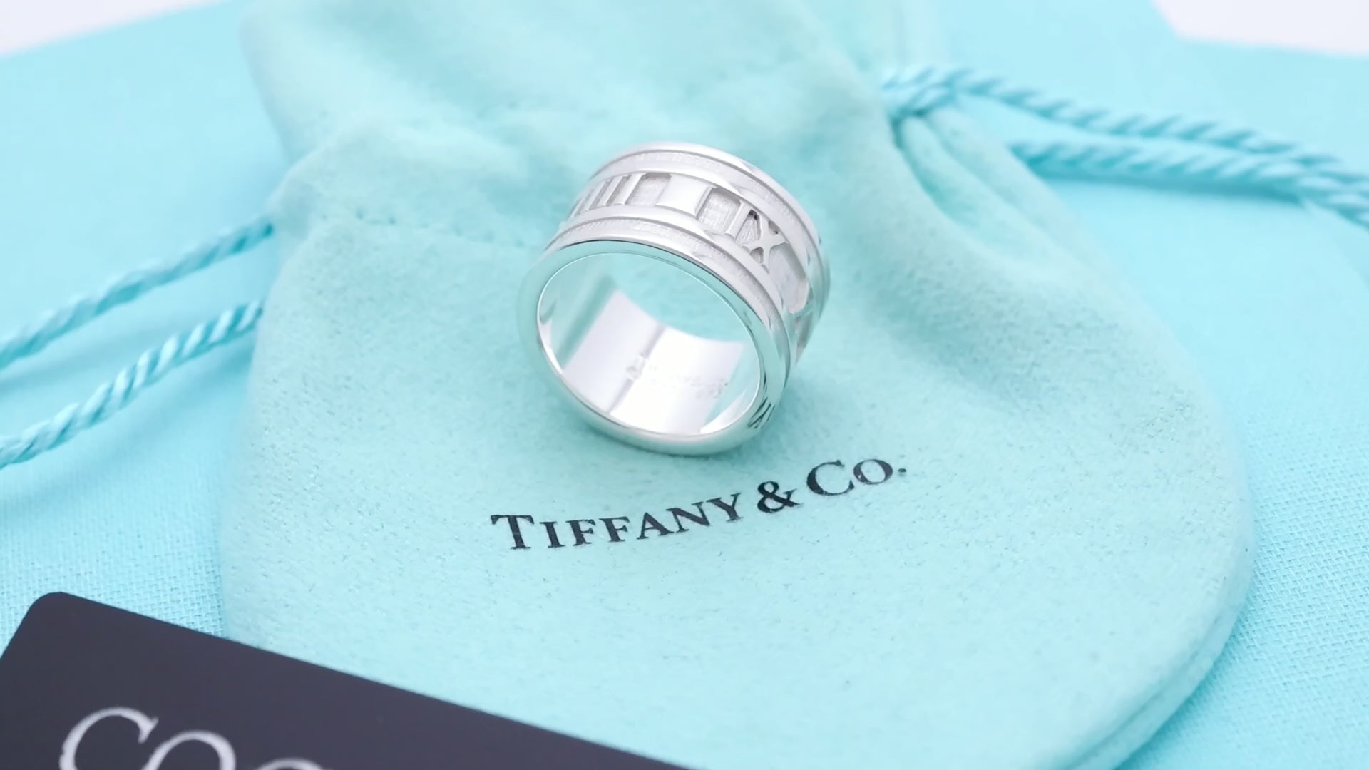 Tiffany & Co. Atlas Wide Ring Size 5 Sterling Silver 925