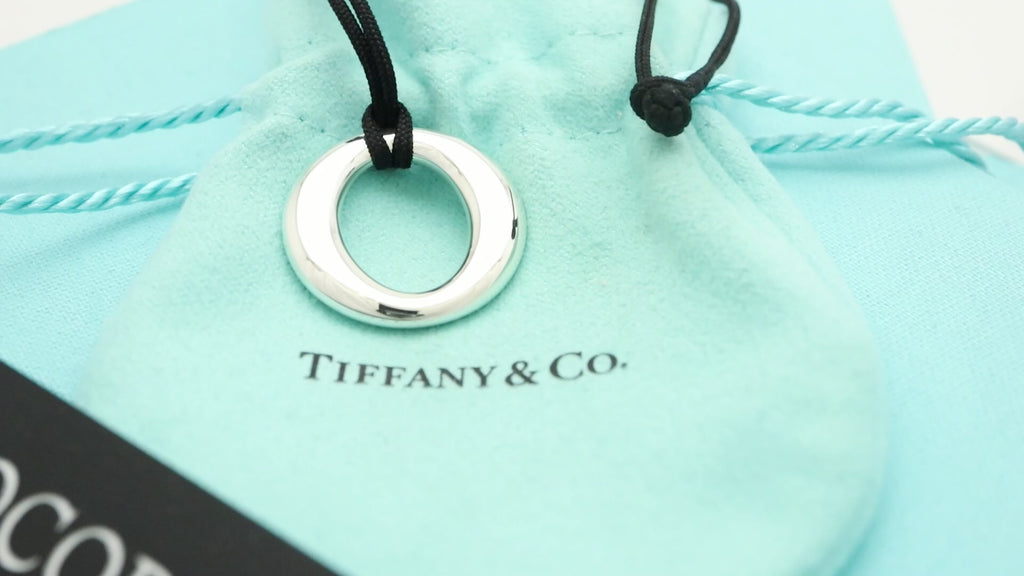  Tiffany & Co. Seviana Silk Cord Necklace Sterling Silver 925