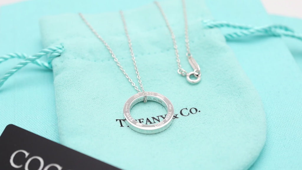Tiffany & Co. Round Circle Pendant Necklace Sterling Silver 925