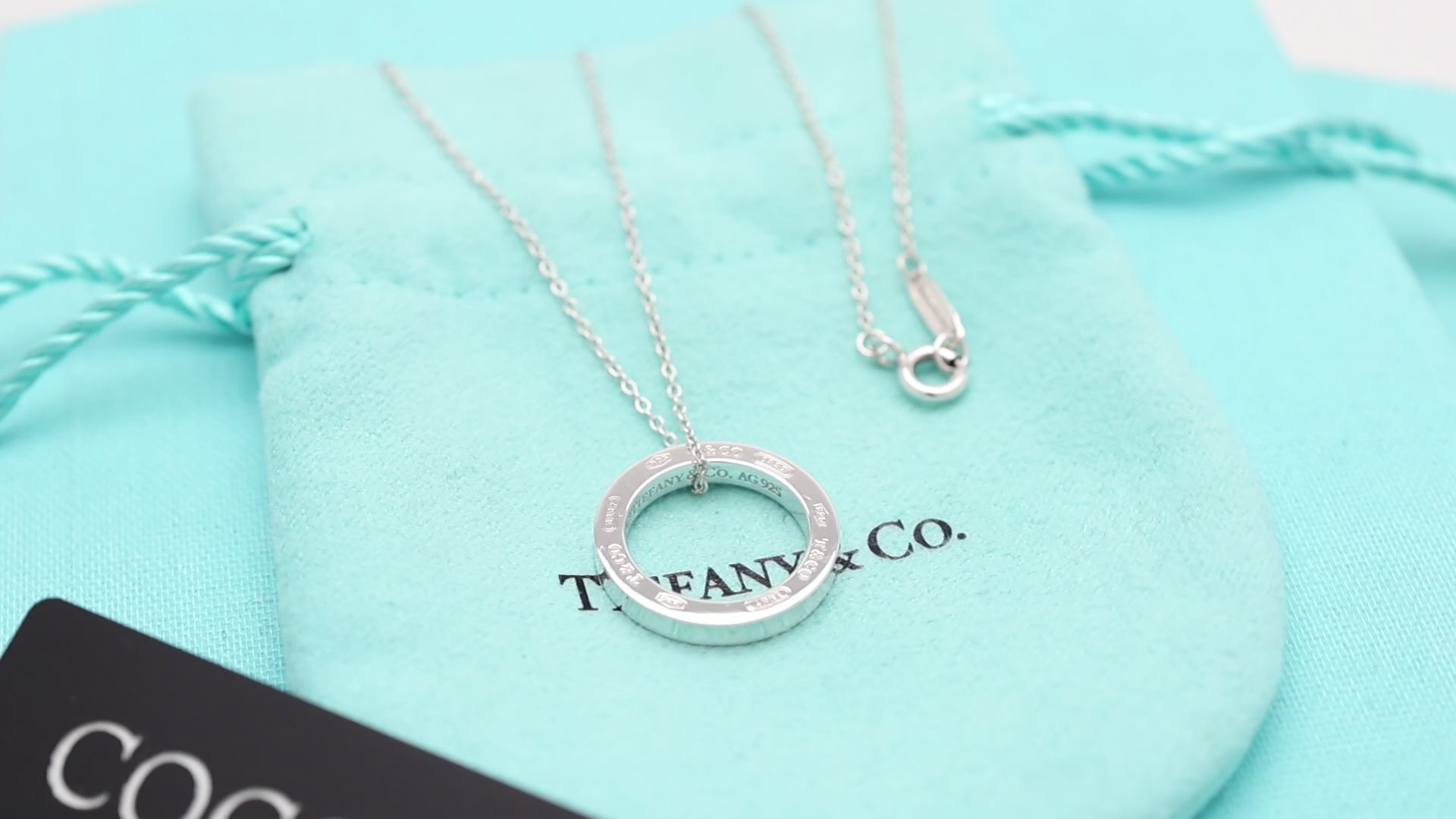 Tiffany & Co. Round Circle Pendant Necklace Sterling Silver 925
