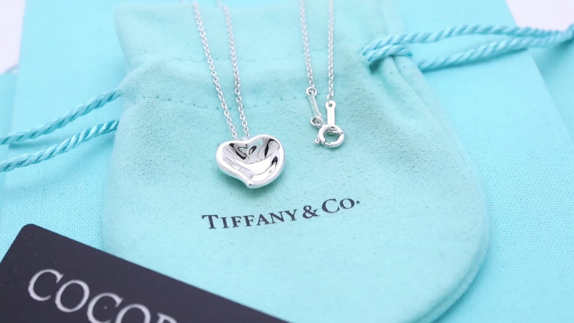 TIFFANY&Co. カーブド ハート エルサペレッティ ネックレス AG925
