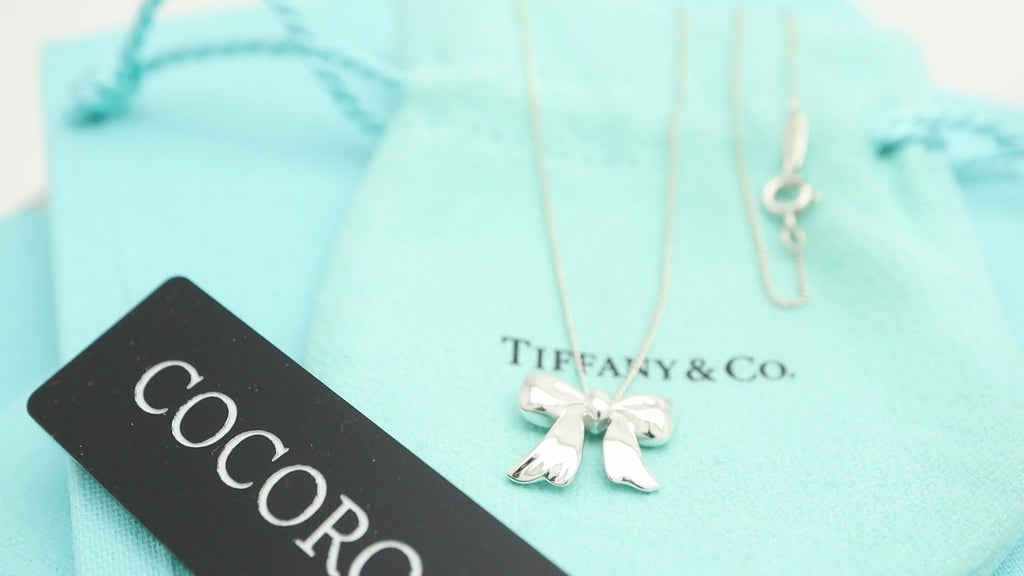 TIFFANY&Co. ミニ リボン ネックレス AG925