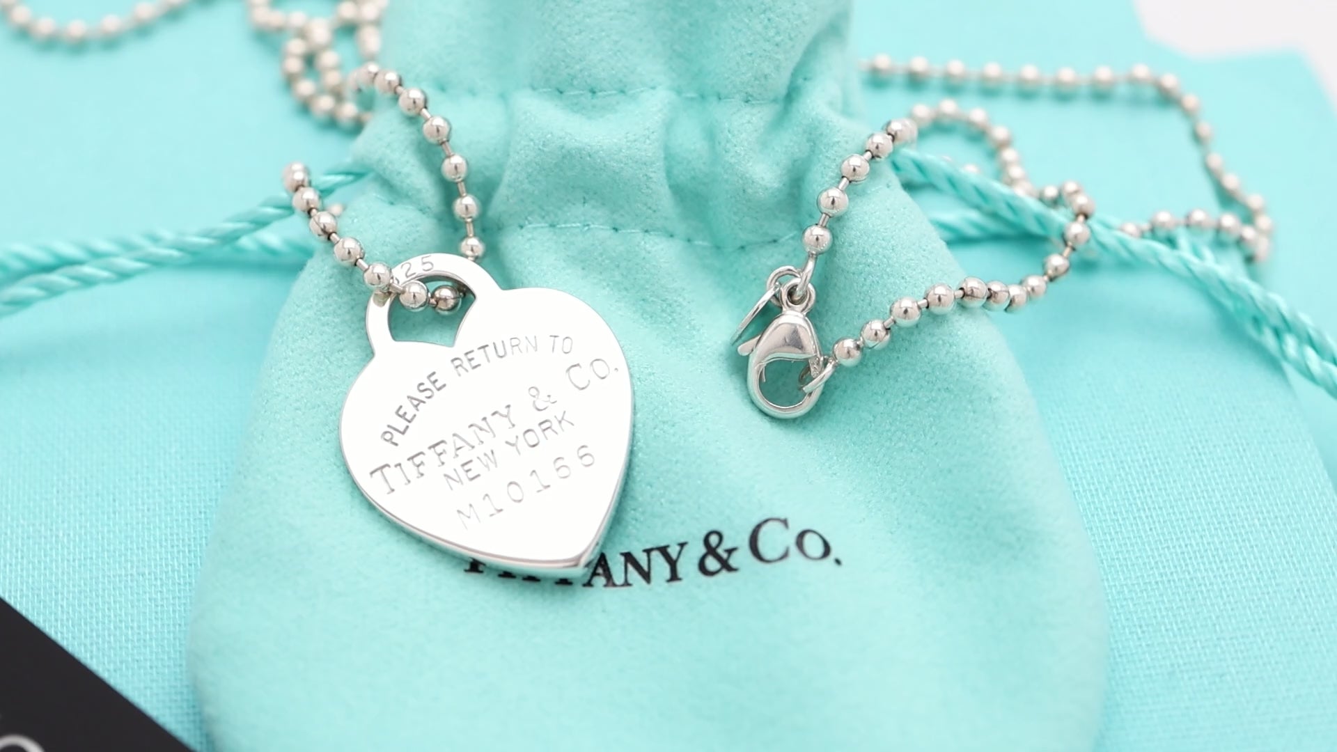 Tiffany & Co. Return to Heart Tag Long Chain Necklace Sterling Silver 925