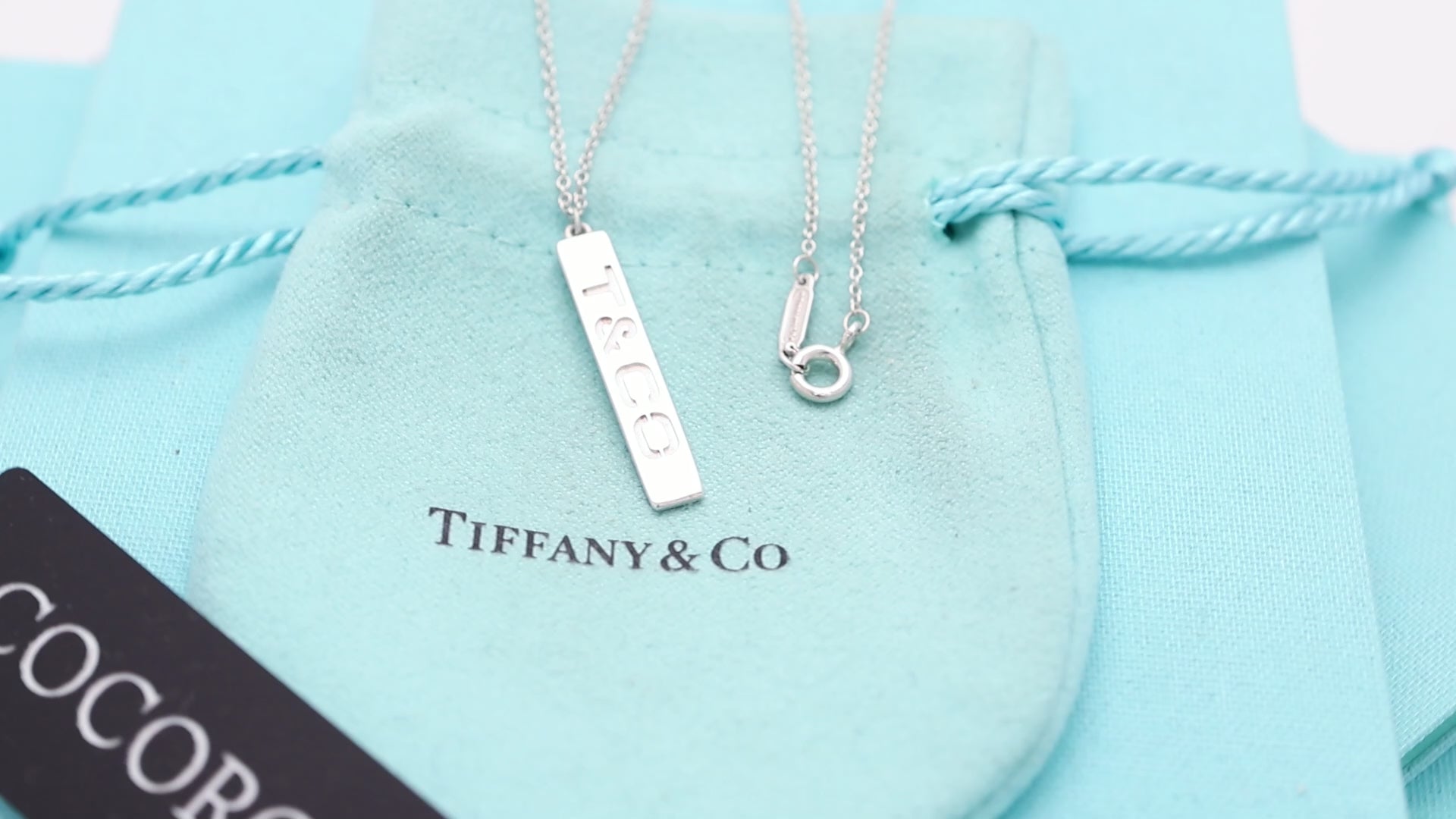 TIFFANY&Co.Ｔ & CO ロゴ バー ネックレス AG925