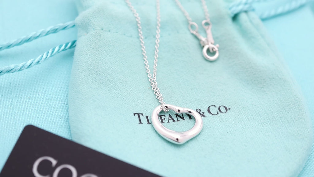 TIFFANY&Co. オープンハート 16mm エルサペレッティ ネックレス AG925