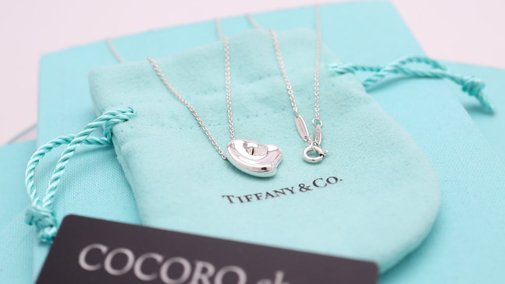  Tiffany & Co. Full Heart Pendant Necklace Sterling Silver 925