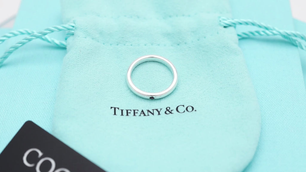 Tiffany & Co. Ruby Stacking Band Ring Sterling Silver 925