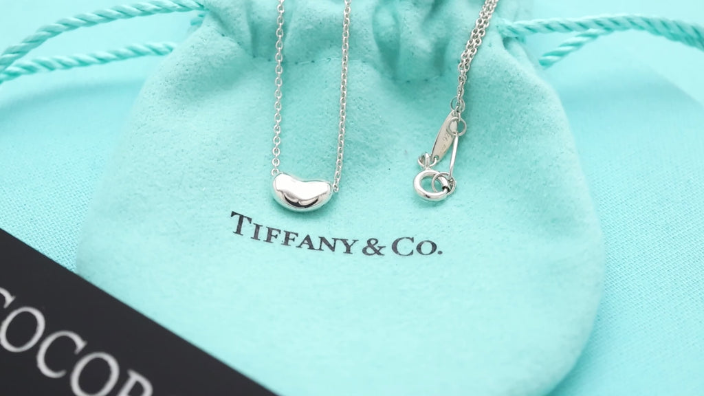  Tiffany & Co. Peretti Mini  Bean Necklace  Sterling Silver 925 