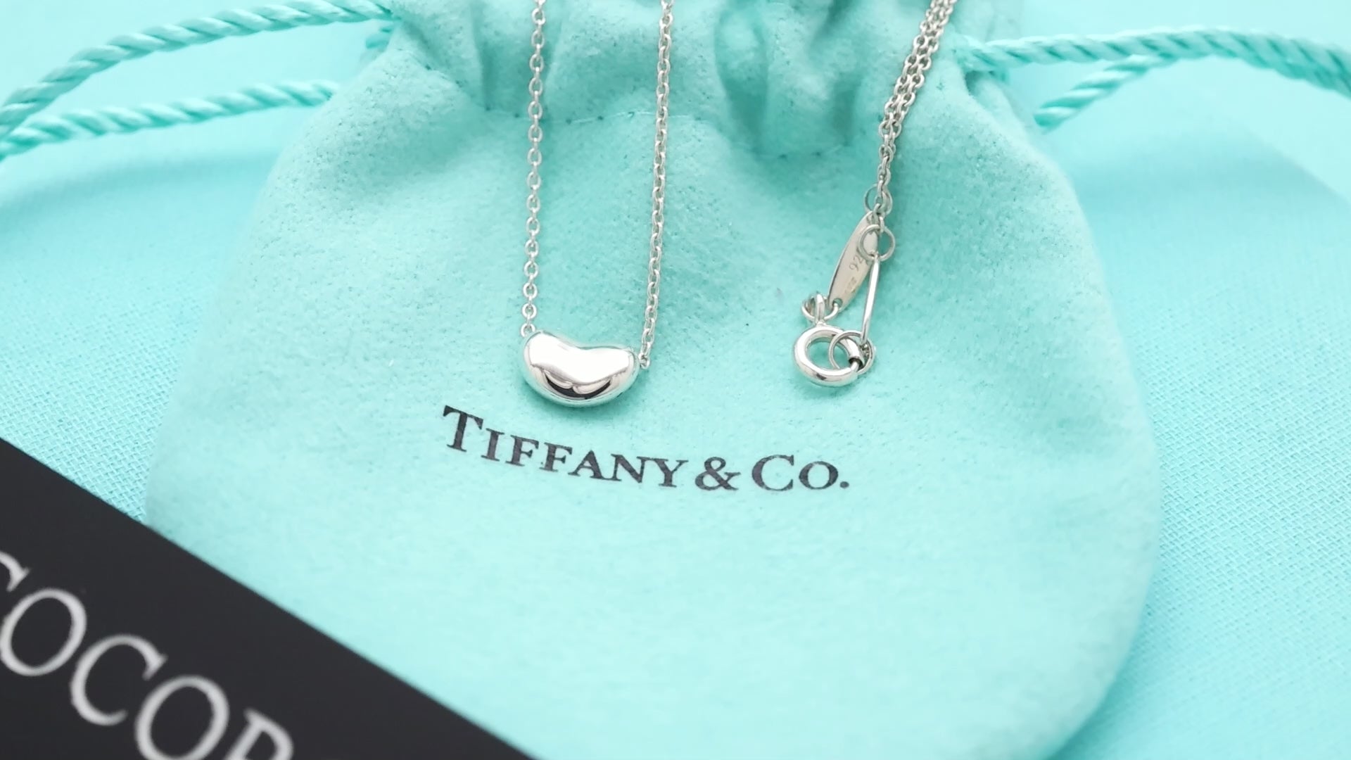  Tiffany & Co. Peretti Mini  Bean Necklace  Sterling Silver 925 