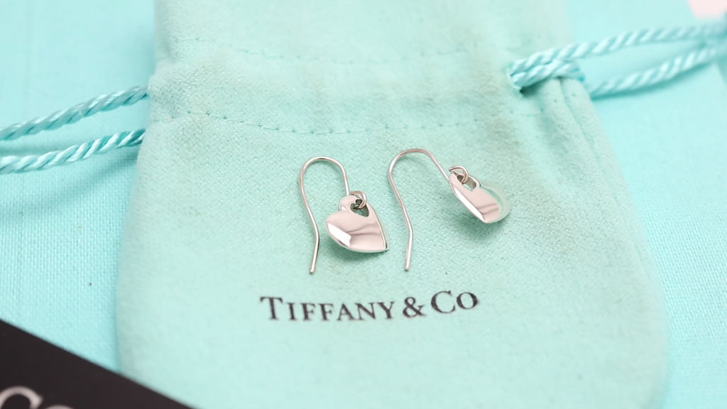 TIFFANY&Co. 2 ハート ステンシル カットアウト フック ピアス AG925
