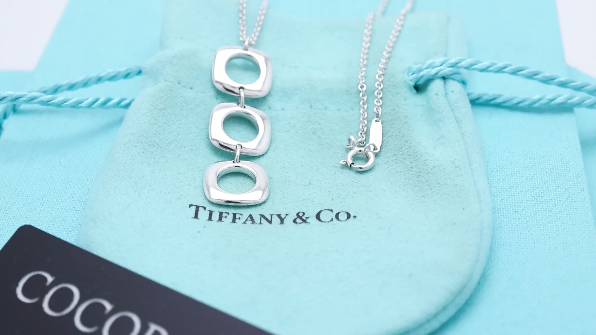 TIFFANY&Co. トリプル クッション スクエア ネックレス AG925