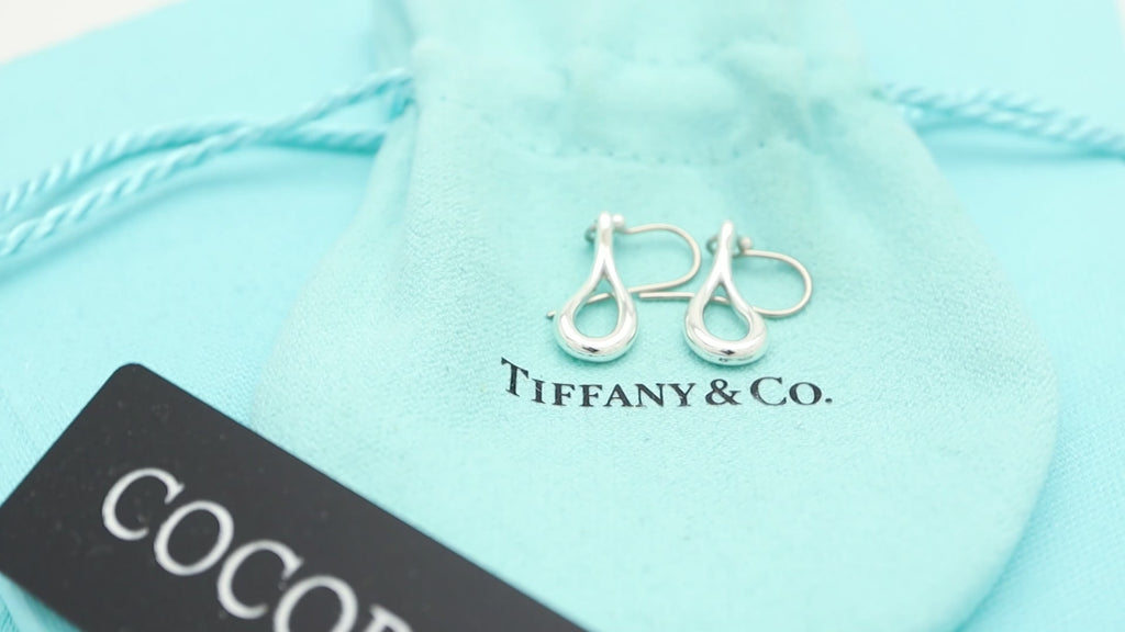 TIFFANY&Co.  オープン ティアドロップ エルサペレッティ フック ピアス AG925