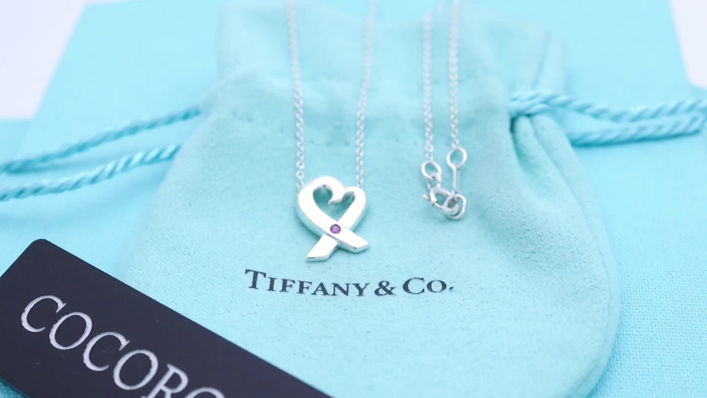 TIFFANY&Co. ラビング ハート ピンク サファイア パロマピカソ ネックレス AG925