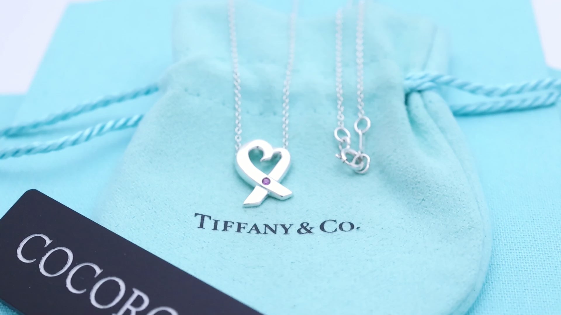 TIFFANY&Co. ラビング ハート ピンク サファイア パロマピカソ ネックレス AG925