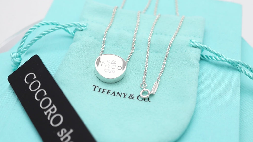 Tiffany & Co. 1837 Concave Circle Necklace Sterling Silver 925