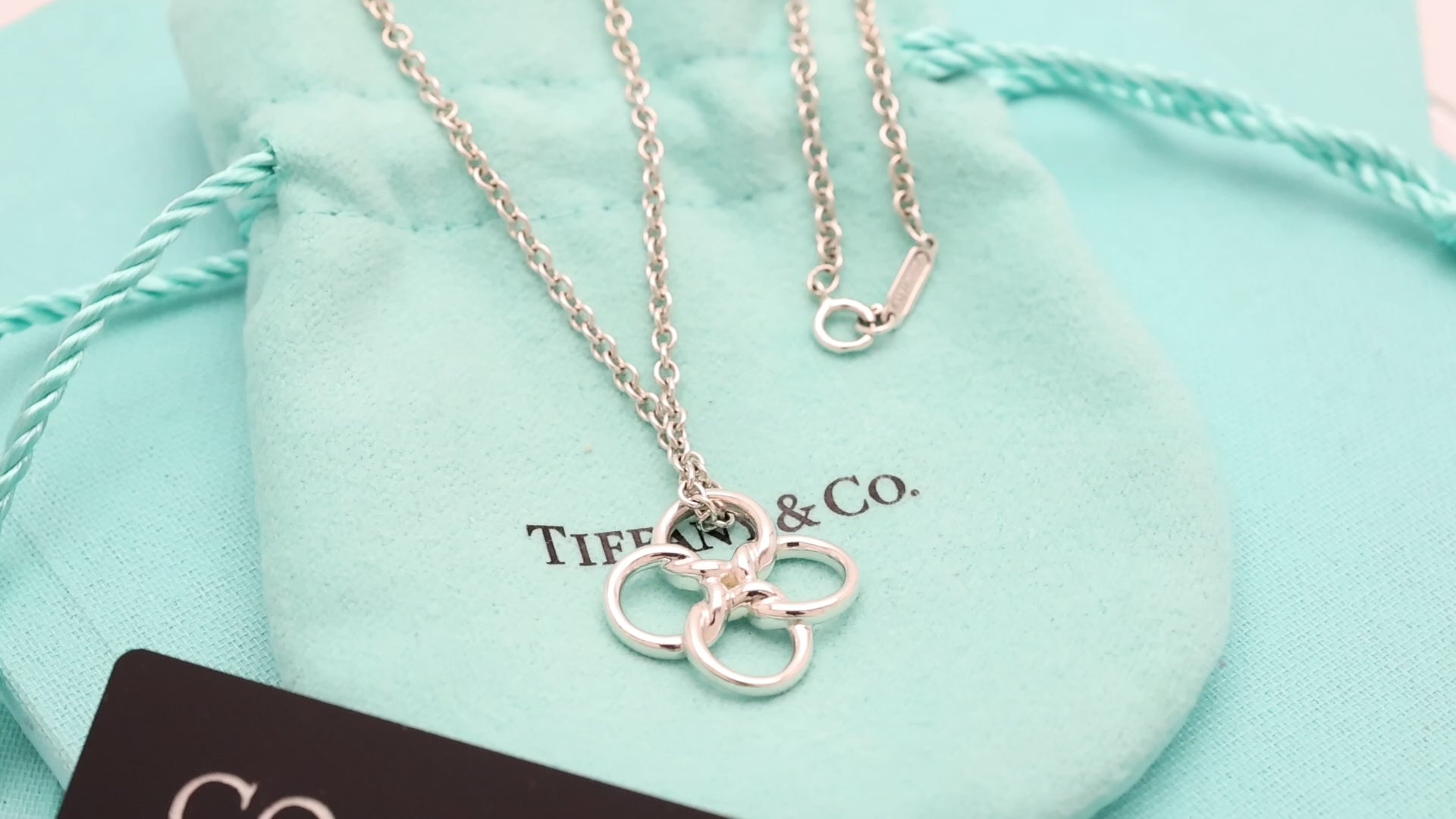 Tiffany & Co. Quadrifoglio Four Leaf Clover Necklace Sterling Silver 925