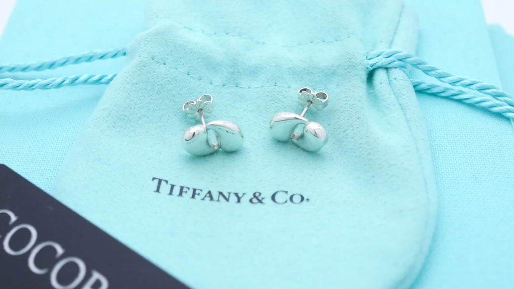 TIFFANY&Co. ダブル ティアドロップ エルサペレッティ スタッド ピアス AG925