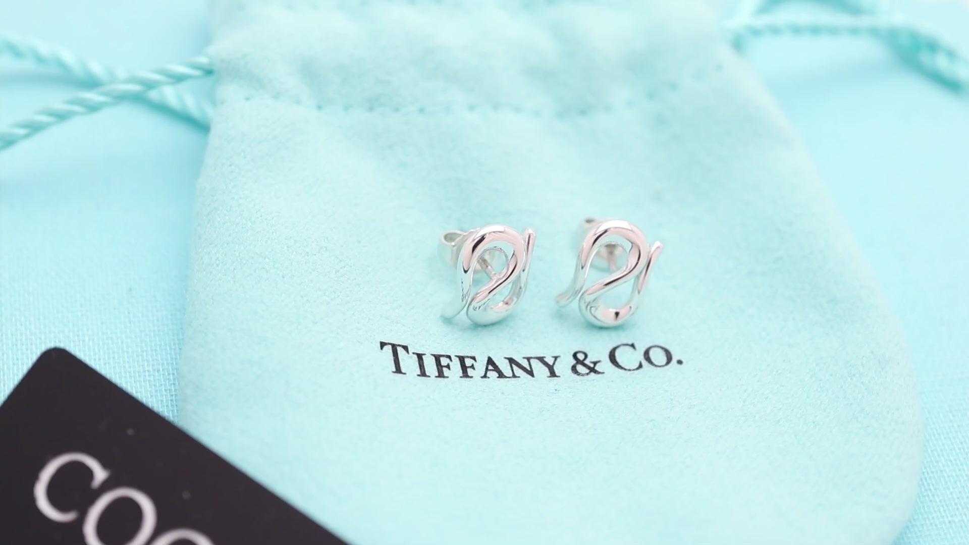 TIFFANY&Co. オープン ウェーブ エルサペレッティ スタッド ピアス AG925