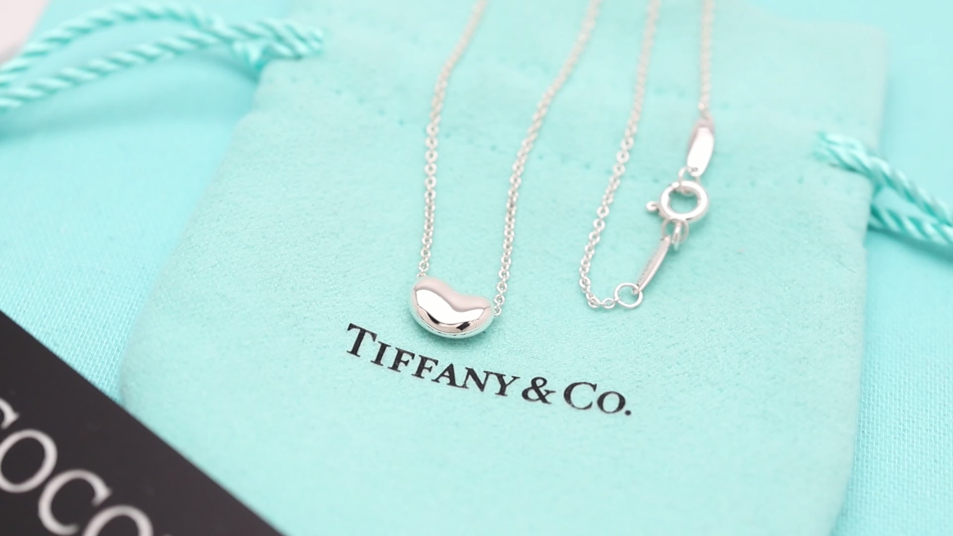  Tiffany & Co. Peretti Mini  Bean Necklace  Sterling Silver 925 