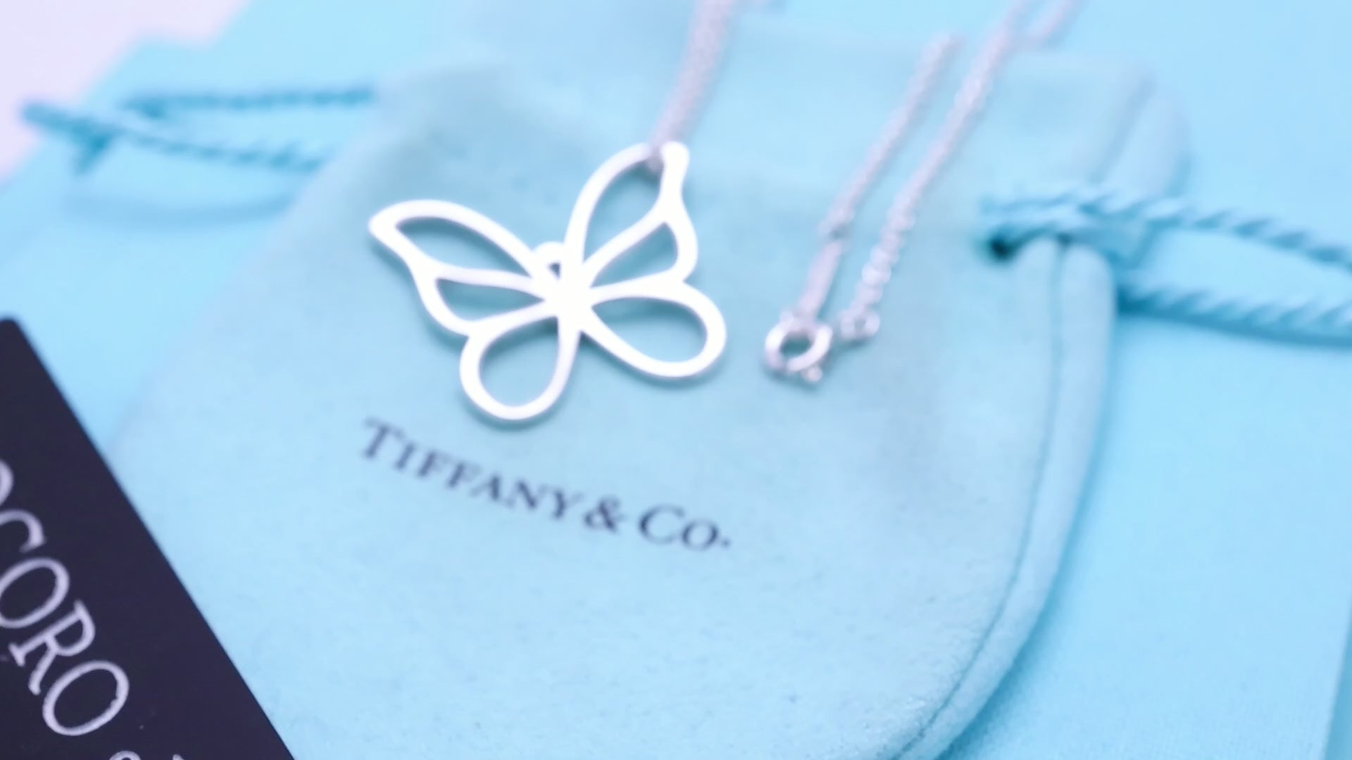 TIFFANY&Co. オープン バタフライ 蝶 ネックレス AG925