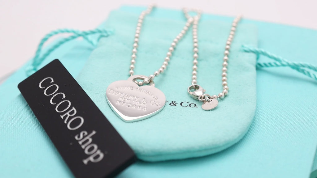 TIFFANY&Co. リターントゥ ティファニー ハート タグ ボール チェーン ネックレス AG925