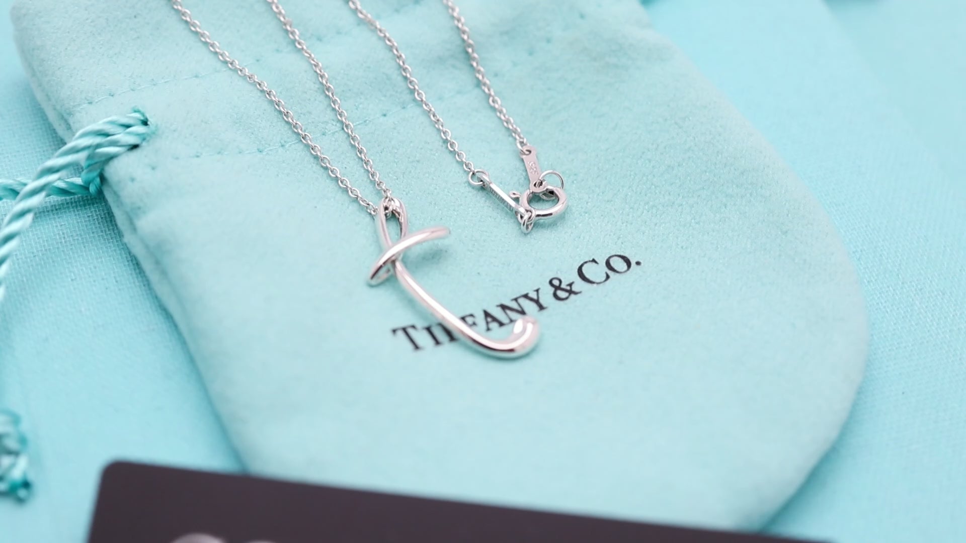 TIFFANY&Co. ノーツ レター T イニシャル  ネックレス AG925