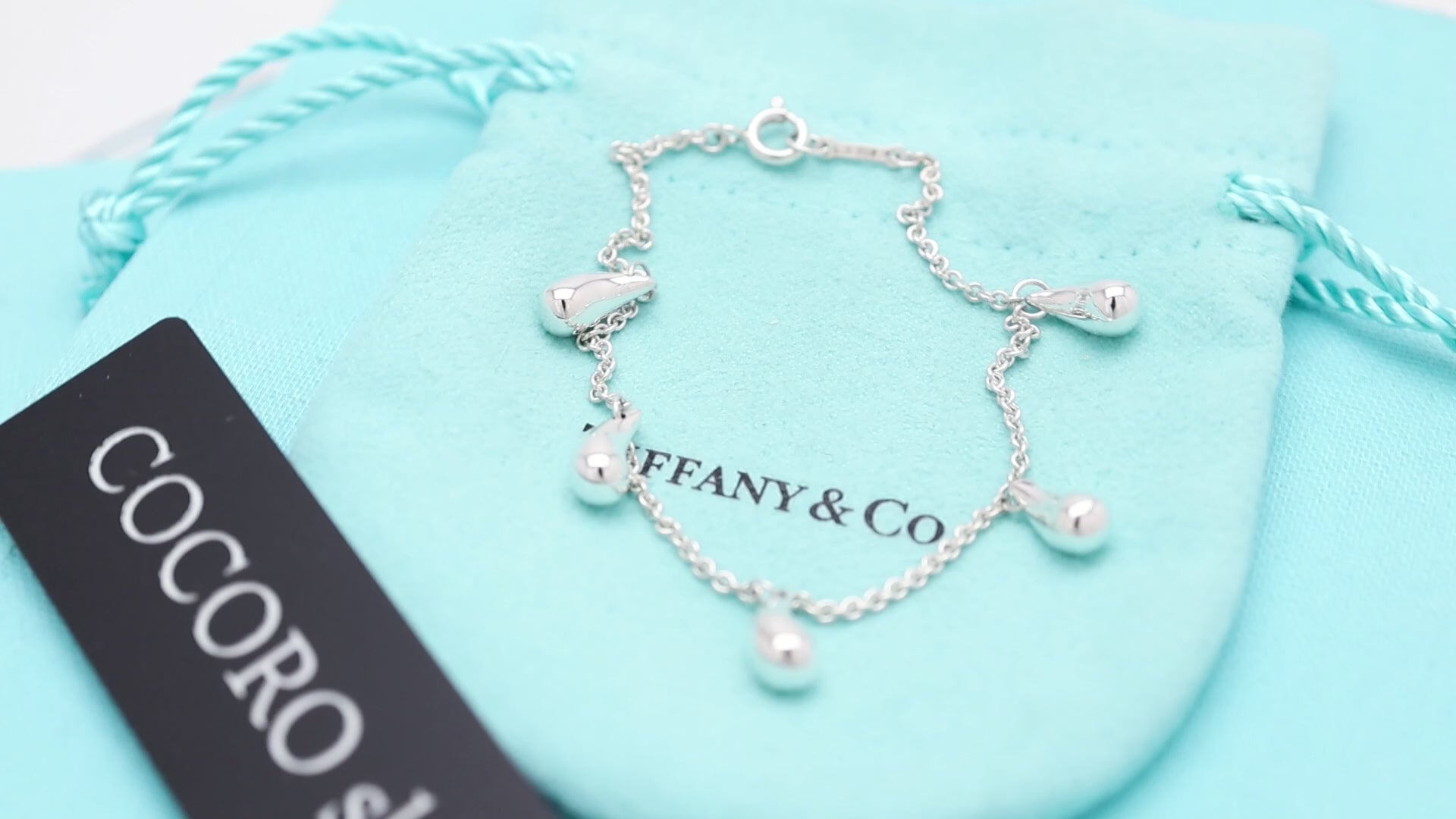 TIFFANY&Co. 5連 ファイブ ティアドロップ エルサペレッティ ブレスレット AG925