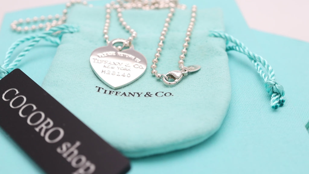 TIFFANY&Co. リターントゥ ティファニー ハート タグ ボール チェーン ネックレス AG925