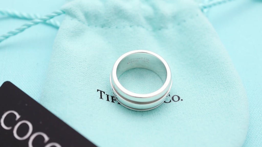 TIFFANY&Co. アトラス グルーブド ダブル ライン リング 10 号 AG925