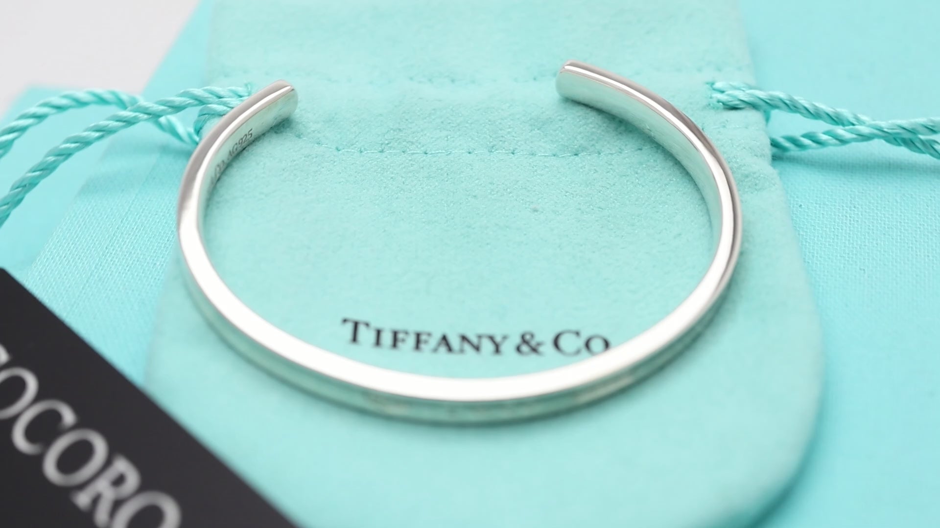 Tiffany & Co. Interlocking Double Loop Bangle Bracelet Sterling Silver 925