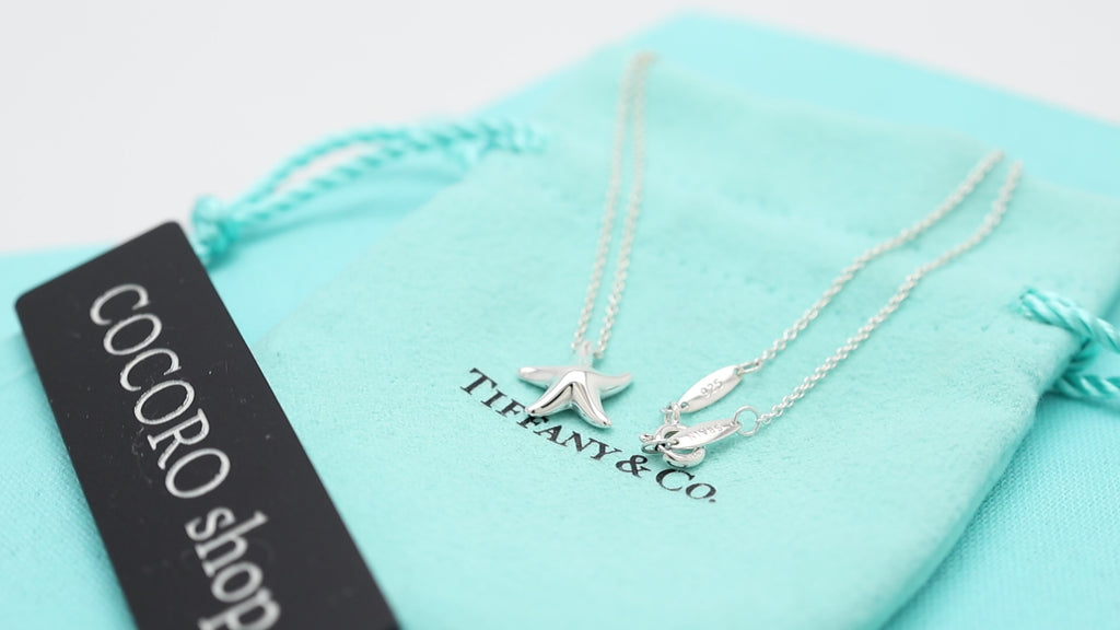 Tiffany & Co. Starfish Pendant Necklace Sterling Silve 925
