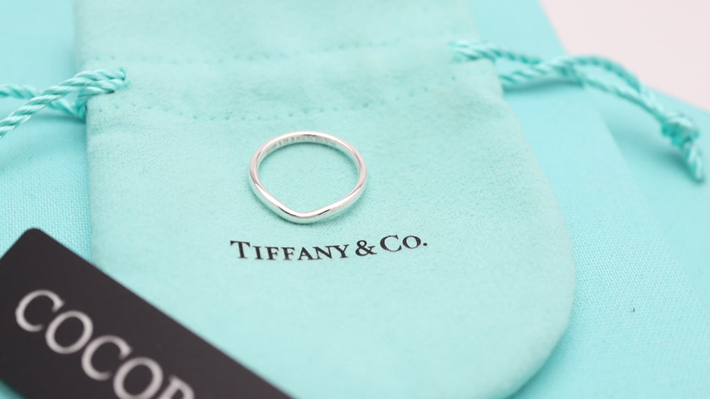 TIFFANY&Co. カーブド エルサペレッティ バンド リング 9 号 AG925