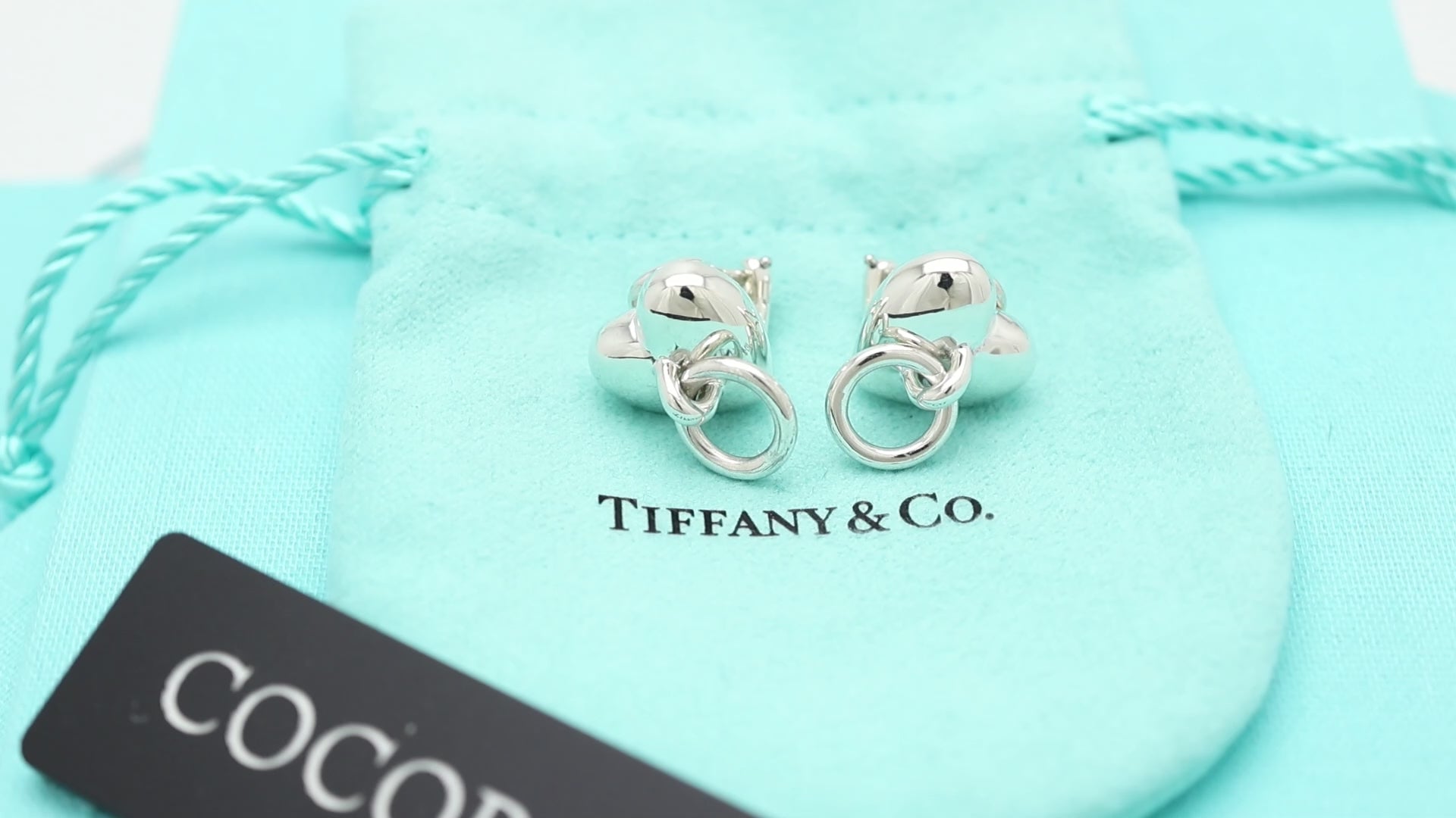 Tiffany & Co. Heart Door Knocker Clip-On Earrings Sterling Silver 925