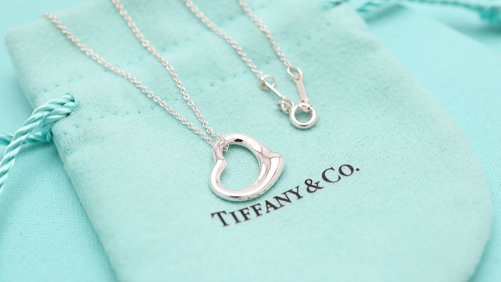 TIFFANY&Co. オープンハート 15mm エルサペレッティ ネックレス AG925