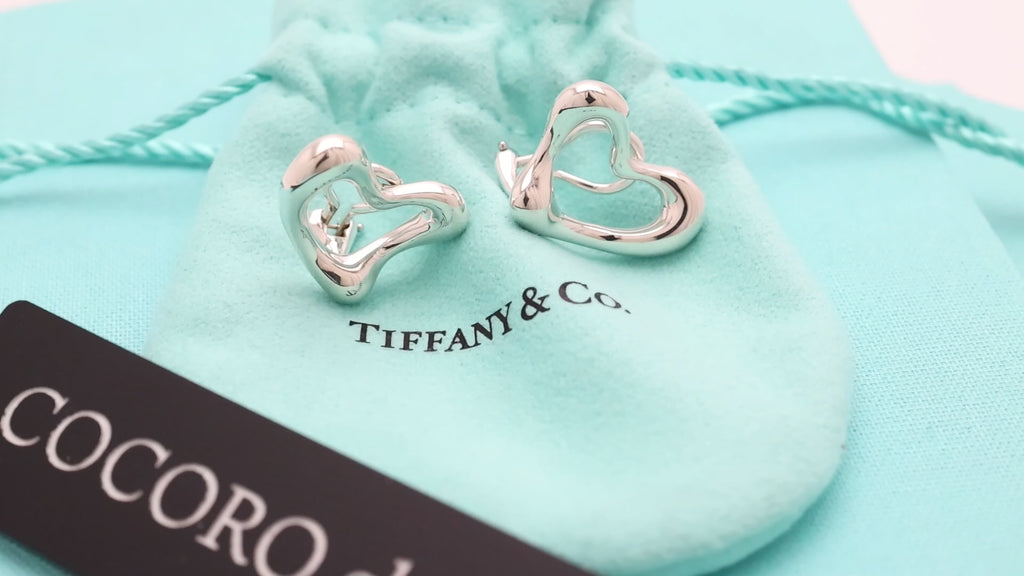 TIFFANY&Co. オープンハート エルサペレッティ クリップ イヤリング AG925